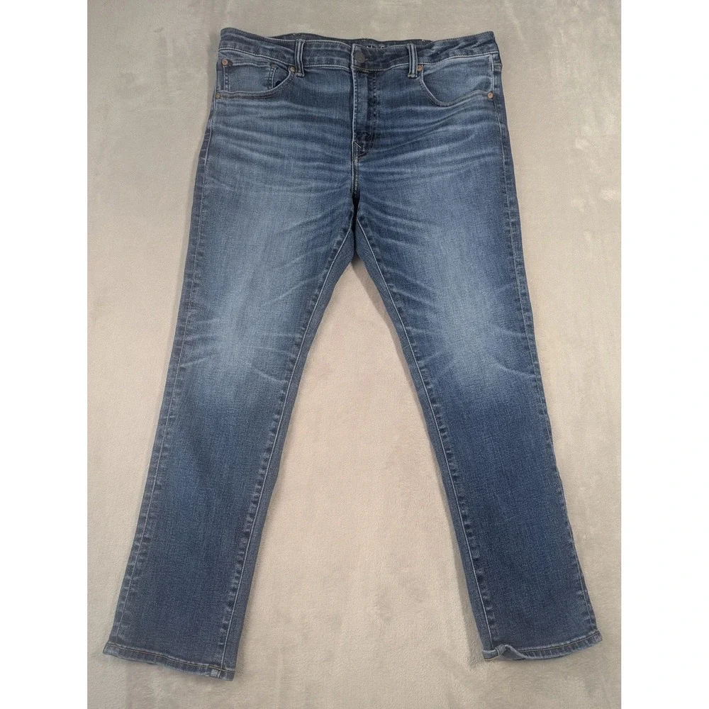 American Eagle Outfitters Jeans Mens 38x30 Blue Airflex+ Temp Tech Slim Med Wash